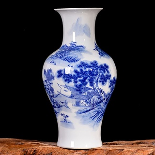 RTYHN Klassischen Blau-WeißEn Porzellan Vase,Keramik Vasen für Heimdekoration,Traditionelle Chinesische Porzellan Vase,China Ming-Stil