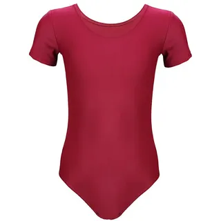 Aquarti Mädchen Gymnastikanzug Kurzarm Ballett Trikot