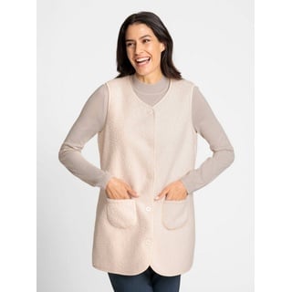 Witt Fleeceweste Fleece-Weste Länge ca. 78 cm beige