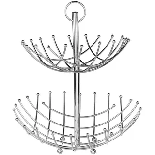 SG Secret de Gourmet 5five Simply Smart Obst-Etagere, Silber, Metall, 27,5 36cm - 5five