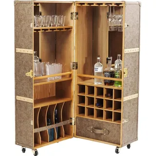 Kare Barschrank West Coast, Hausbar, Kofferbar rollbar, 154x60x60cm (H/B/T)