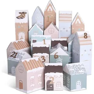 Adventskalender 24 Häuser Schachteln Weihnachtsdeko Mädchen Jungen