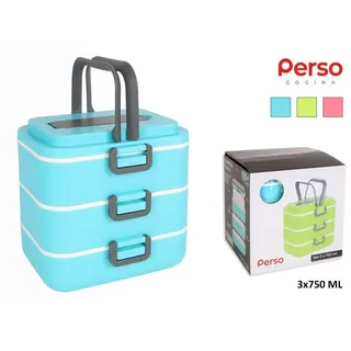 Lunchbox Thermo Lunchbox 3er-Set je 0,75 Liter Farben zufällig, Glas, (1-tlg) bunt