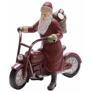 Deko-Weihnachtsmann Deko-Figur Santas Bike Motorrad  Weihnachtsdekoration