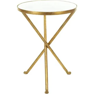 Safavieh Lawson Accent Tisch, Metall / Marmor, Gold / Weiß,39 X 39 X 53.84 cm