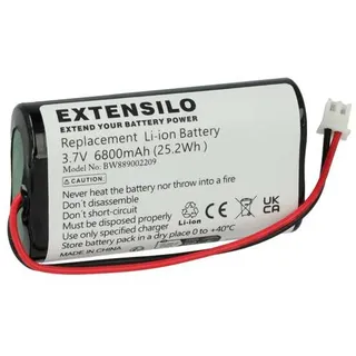 EXTENSILO 1x Akku kompatibel mit Zafferano Olivia, Olimpia, Olivia Mini Tischlampe, Nachttischlampe (6800 mAh, 3,7 V, Li-Ion)