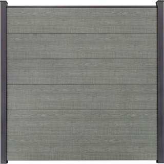GroJa BasicLine Stecksystem Komplettset 180 x 180 cm Grey Ash Cut Grau