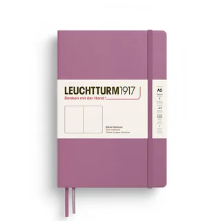 Leuchtturm1917 Notizbuch Medium A5, Hardcover 251 nummerierte Seiten, Dusty Rose blanko