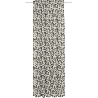 Vorhang ADAM "Good old days" Gardinen Gr. 145 cm, Multifunktionsband, 142 cm, schwarz-weiß (weiß, schwarz) Gardinen nach Räumen nachhaltig aus Bio-Baumwolle