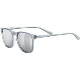 uvex LGL 49 P - Sonnenbrille für Damen und Herren - polarisiert - verspiegelt - smoke matt/silver - one size