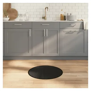 vidaXL Teppich Rund 60 x 60 cm Schwarz