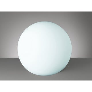 meineWunschleuchte LED Nachttischlampe, Dimmfunktion, LED wechselbar, warmweiß, kleine Glas-kugel Lampenschirm dimmbar für die Fensterbank Weiß Ø 20cm weiß
