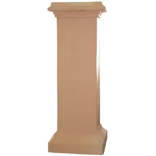 Casa Padrino Barock Säule Terracotta 39 x 39 x H. 102 cm - Handgefertigte Keramik Deko Säule - Barock Garten Terrassen Deko