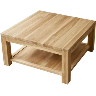 Tikamoon Couchtisch Beige Teak 80 x 80 cm