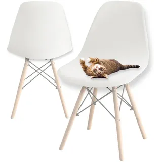 SHUOJIA Stretch Modern Dining Chair Covers für Esszimmerstühle Universal Spandex Hussen für Stühle Abnehmbare Waschbar Stuhlbezüge Stuhl Hussen für Küchenstühle Hotel Bankett (2pcs,Cream)