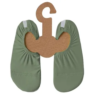 Slipstop Kinder Strandschuhe Anti Rutsch Ballett Schuhe Schwimmschuhe Urlaub Badeschuhe Pool Unisex grün Basil Junior, Größe 21-23 - 21/23 EU
