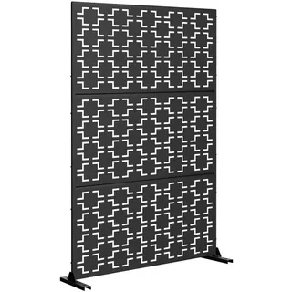 casa.pro Trennwand Basciano 120 x 180 cm Anthrazitgrau Metall
