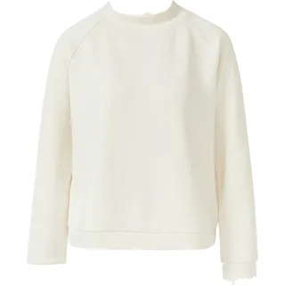 Sweatshirt aus Scuba mit Stehkragen - creme - 40