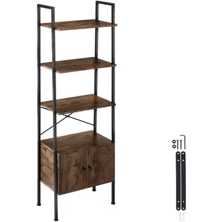 Tectake Leiterregal 57,5 x 34 x 173 cm Dunkelbraun