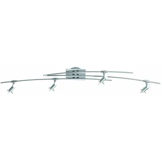 Fischer Strahlerleiste nickel matt / chrom 4 X G9 40 Watt OHNE GLÄSER 114cm lang