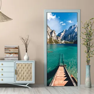 3D Türtapete 70x200 Türaufkleber Selbstklebend Türfolie Poster Fototapete Türbilder Türtattoos Wasserdichte Tür Stickers für Kinderzimmer Wohnzimmer Badezimmer Natürliche Landschaften