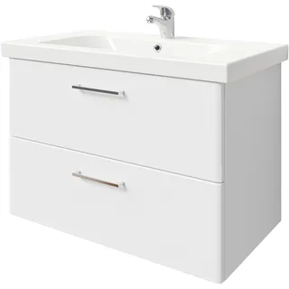 Saphir »Quickset 316 Waschplatz, Keramikwaschtisch mit Unterschrank«, (2 St.), 82 cm breit, 1 Klappe, 1 Auszug, Waschtisch Set mit Waschbecken
