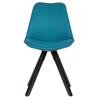 2er-Set Esszimmerstühle Kunststoff blau, Wohnling, 52 cm