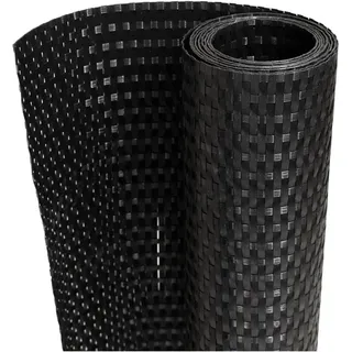 vidaXL Balkon-Sichtschutz 1000 x 100 cm Schwarz Rattan