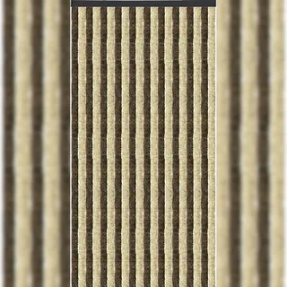 arsvita Flauschvorhang 120x200 Unistreifen Beige - Braun