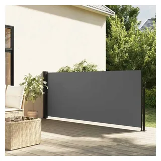vidaXL Seitenmarkise Ausziehbar 140 x 600 cm Grau Polyester
