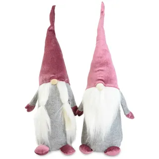 Riffelmacher & Weinberger Wichtel Figur stehend aus Stoff | 60 cm | 2-Fach Sortiert mit Bart oder Zöpfen | 70582