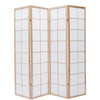 miliboo Japanischer Paravent Ikuyo, Holz und Papier
