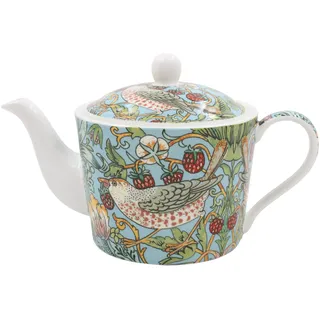 The Leonardo Collection William Morris Erdbeerdieb-Teekanne, 600 ml, für Zuhause und Küche, dekorative Teekanne, Geschenk für Damen und Herren, langlebige Teekanne aus feinem Porzellan für den