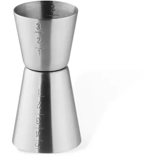 FMprofessional Cocktailmaß aus Edelstahl – beidseitiger Jigger für 3 cl und 5 cl, Cocktail Messbecher für präzises Dosieren von Drinks, Longdrinks und Cocktails, spülmaschinengeeignet
