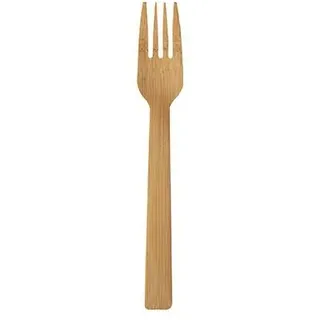 tradingbay24 Bambusgabeln 16,5 cm Natur tbP88030 umweltfreundliche Einweggabeln Holzgabeln, 50 Stück