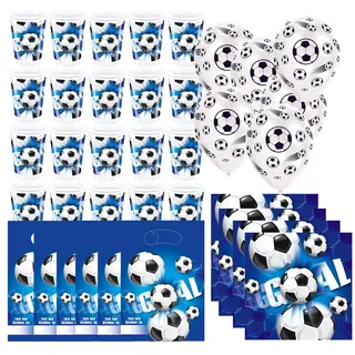 Procos Fußball Kindergeburtstags-Set 82 St. Bunt