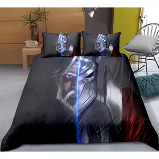 Overlord Sebas Tian Anime Bettwäsche-Sets Cartoon 3D-gedrucktes Polyestergewebe 1 Bettbezug + 2 Kissenbezüge (keine Bettdecke)