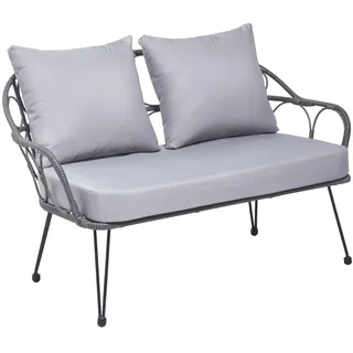 Idimex Cairo Loungeset schwarz/grau