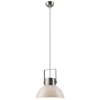 Bioledex Junges Wohnen Pendelleuchte Industrial-Design 30cm grau-weiß mit Glasschirm