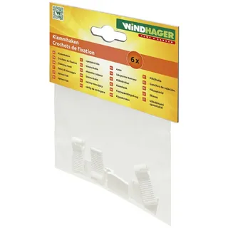 WINDHAGER Klemmhaken, Zubehör für Seilspannmarkise/Sonnensegel, weiß