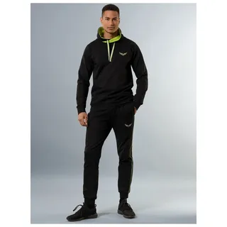 Freizeitanzug TRIGEMA "TRIGEMA Modischer Jogginganzug" Gr. XL, schwarz Herren Sportanzüge Homewear