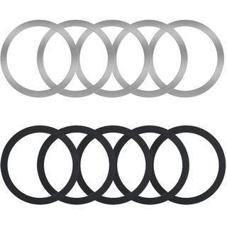 YUUSIKCO 10 Stück Ring- Ring Aufkleber,Metallringe Kleber zum Befestigen an der Autotelefonhalterung, kompatibel, runde Klebeplatten