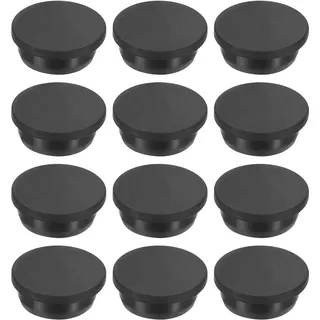 PATIKIL 31,3 mm Durchmesser Gummistopfen, 12 Stück Silikon Gummistopfen für 30-31 mm Löcher, Schwarz