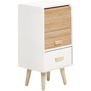 Beliani Nachtschrank NESIKA 30 x 30 x 56 cm Weiß