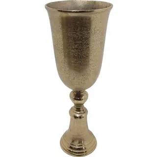 Lesli Living Dekovase Vase Blumenvase Trichtervase Ø20x52cm gold Aluminium goldfarben