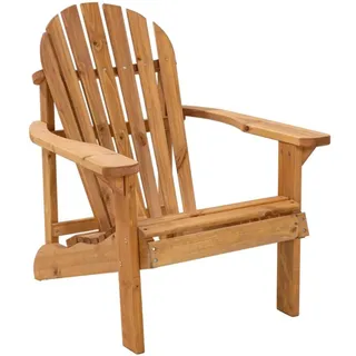 Adirondack Stuhl Holz, wetterfest, belastbar bis 120 kg, einfache Montage | SG SiestaGarden, Massiver Gartenstuhl aus skandinavischer Kiefer, ergonomische Sonnenliege mit breiten Armlehnen