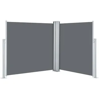 vidaXL Ausziehbare Seitenmarkise 120 x 600 cm Grau