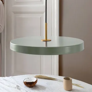 UMAGE Hängelampe Asteria Medium, dimmbar, grün, für Wohn- / Esszimmer, Aluminium, Design - 43 cm - 43 cm - 14 cm