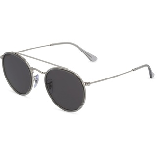 Ray-Ban RB 3647N ROUND DOUBLE Unisex-Sonnenbrille Vollrand Panto Metall-Gestell, silber
