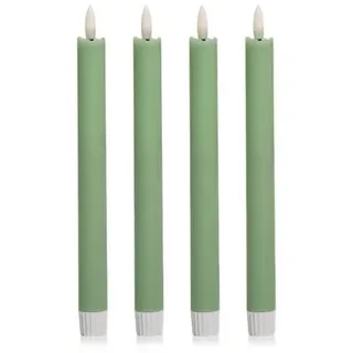 ELAMBIA 4 LED-Tafelkerzen Flamme Luma 5h-Timerfunktion Höhe 24,5cm, Ø 2cm